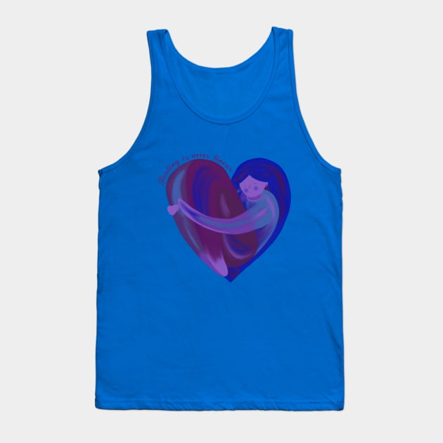 Self hug heart woman - healing is never linear Tank Top by LittleAna